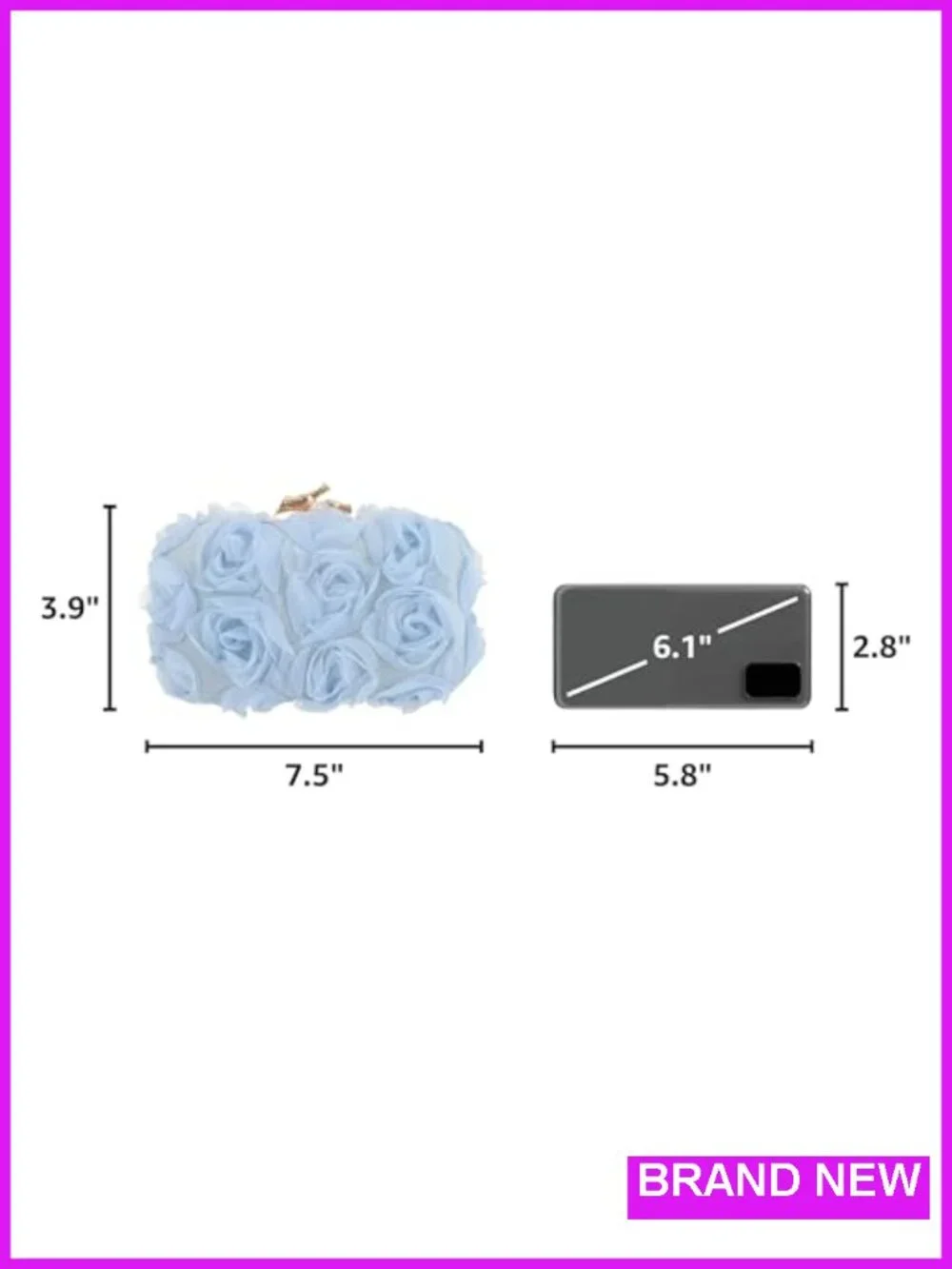 Women's Floral Lace Evening Clutch with Chain for Weddings & Parties